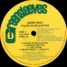 John Holt - Police In Helicopter (LP, Album) (VG+)