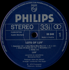 Luv - Lots Of Luv (LP, Album, Club) (gebraucht VG)