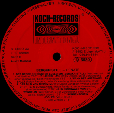 Renate - Bergkristall (LP, Album) (used VG+)