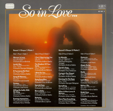 VARIOUS - So in Love... 28 Instrumental Love Songs (2LP, Compilation) (used VG-)