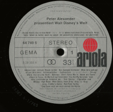 Peter Alexander Prsentiert Walt Disneys Welt (LP, Album, Club) (gebraucht VG-)