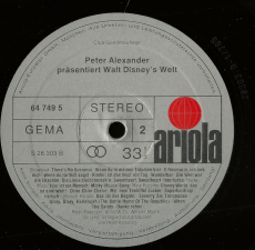 Peter Alexander Prsentiert Walt Disneys Welt (LP, Album, Club) (used VG-)