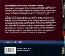Niklaus Meienberg - Ein Portrait in Orginalaufnahmen (CD, Digipak) (used VG)