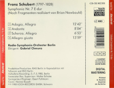 Schubert, Symphonie Nr. 7 E-dur (CD, Lauda-Edition) (gebraucht VG+)