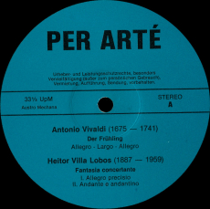 Antonio Vivaldi/Heitor Villa Lobos/Ulf Diether Soyka - Per Arte (LP, Vinyl, signiert) (gebraucht VG)