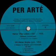 Antonio Vivaldi/Heitor Villa Lobos/Ulf Diether Soyka - Per Arte (LP, Vinyl, signiert) (gebraucht VG)