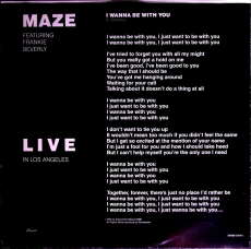 Maze Featuring Frankie Beverly - Live In Los Angeles (2LP, Album, OIS) (VG)