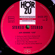 Jimi Hendrix - Live (Vinyl, LP, OIS) (VG-)