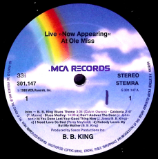 B.B. King - B.B. King Now Appearing At Ole Miss (2LP, Album) (VG+)