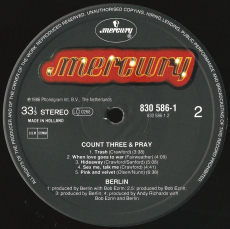 Berlin - Count Three & Pray (LP, Album) (gebraucht VG-)