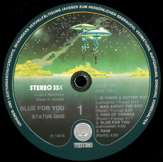 Status Quo - Blue For You (LP, Album, Austria) (gebraucht VG-)