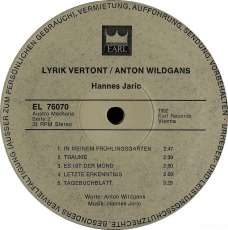 Hannes Jaric - Lyrik Vertont / Anton Wildgans (LP, Album) (gebraucht VG)