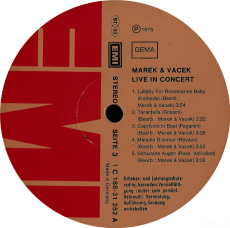 Marek & Vacek - Marek & Vacek Live (2xLP, Album) (used G)