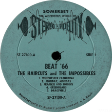 The Haircuts and The Impossibles - Heres Where Its At- Beat 66 (LP, Vinyl) (used G-)