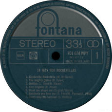 VARIOUS - 14 Hits For Rockefellas (LP, Vinyl) (used G+)