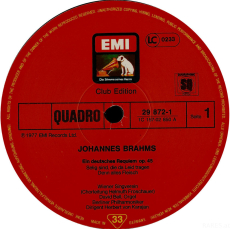 Brahms: Ein deutsches Requiem (2LP, Quadro) (gebraucht VG)