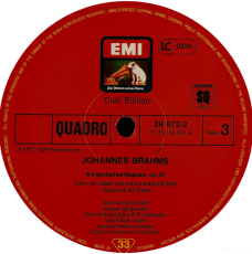 Brahms: Ein deutsches Requiem (2LP, Quadro) (gebraucht VG)