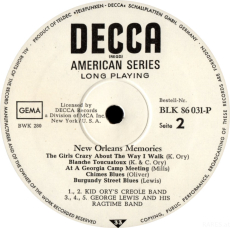 Bunk Johnson, Kid Ory, George Lewis - New Orleans Memories (LP, Comp.) (gebraucht VG-)