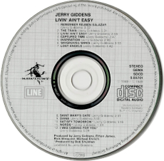 Jerry Giddens - Livin Aint Easy (CD, Album) (used VG+)
