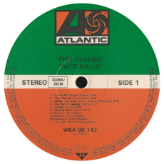 Phil Collins - Face Value (LP, Album) (used VG)