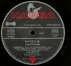 Boney M. - Love For Sale (LP, Club Ed., Album) (gebraucht VG)