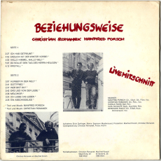 Manfred Porsch Und Christian Romanek Und Band - Beziehungsweise (LP, Album) (used VG-)