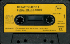 Lukas Resetarits - Rekapituliere 1&2 (2x Audiocassette) (used G)