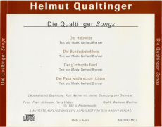Helmut Qualtinger - Die Qualtinger Songs (CD, Single, Limitierte Auflage) (VG+)
