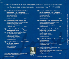VARIOUS - Highlights Haydn Festival Eisenstadt 2006 (CD, Digipak, Club Ed.) (used VG+)