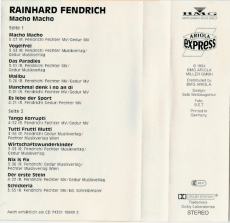 Rainhard Fendrich - Macho Macho (Audiocassette, Album) (used VG)
