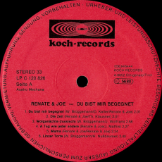 Renate & Joe - Du Bist Mir Begegnet (LP, Album, signed) (used VG+)