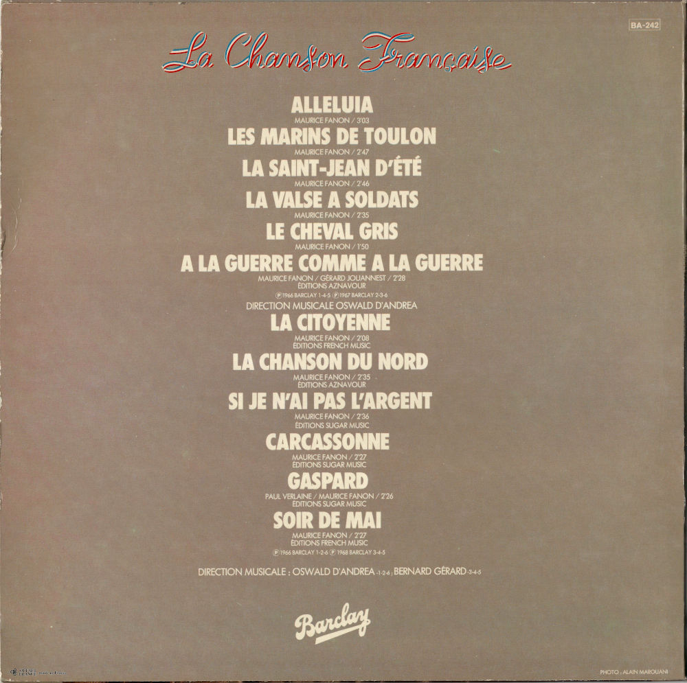 Special Chanson Francaise, various artists, CD (album), Musique